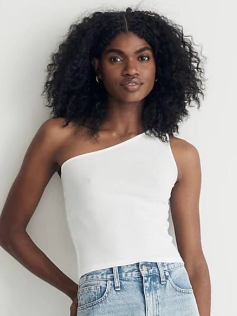 Madewell Brightside One-Shoulder Tank Size S